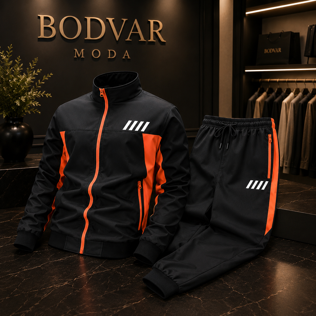 Conjunto de hombre con Detalles y pantalón deportivo.